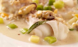 Fricassée of cod with cockles and mussels | MummyPages.uk