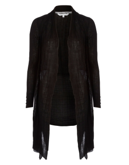 Black draped cardigan