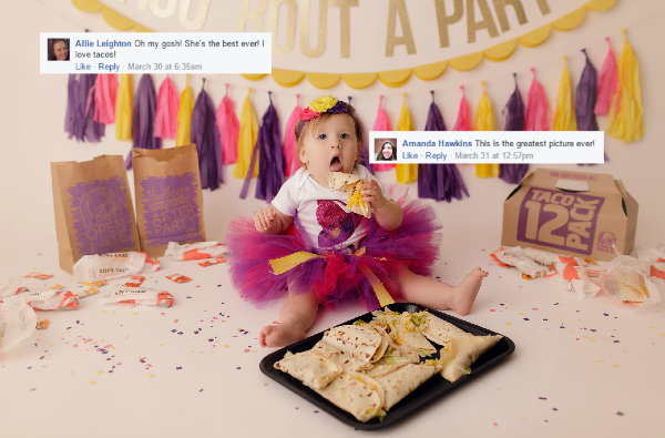 This baby had a taco themed photo shoot, and we are obsessed with it