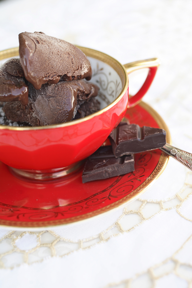 Chocolate sorbet