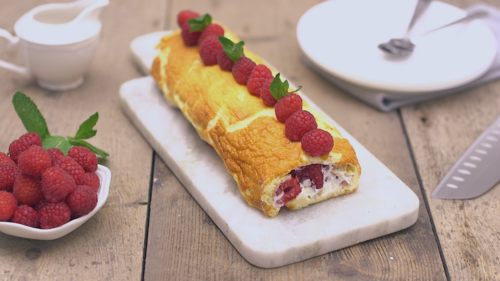 Lo cal raspberry roulade