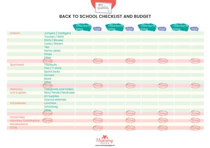 Back to School Checklist