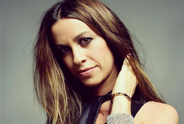 Hes here: 45-year-old Alanis Morissette has given birth to her third child