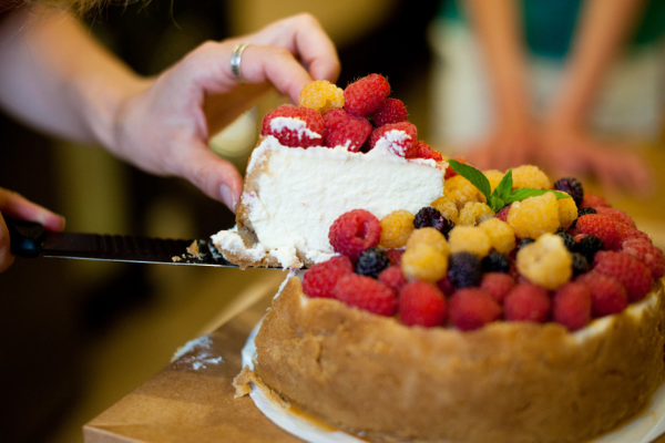 This Baked Raspberry & Ricotta Cheesecake recipe is a summer staple