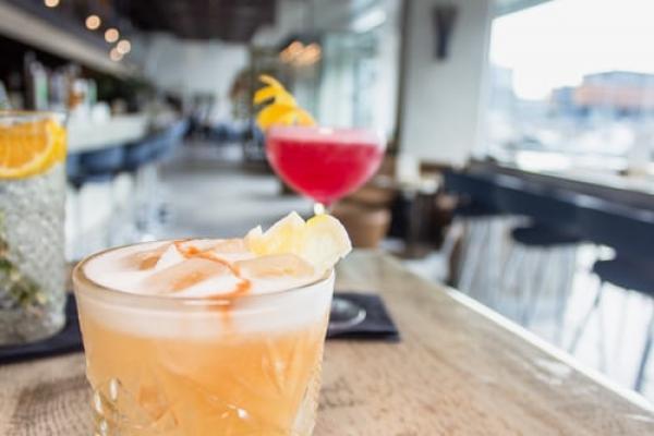 Get tropical with this frozen peach margarita!