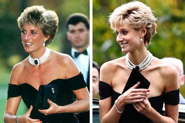 The Crown’s Elizabeth Debicki is the image of Princess Diana in sultry ‘Revenge Dress’