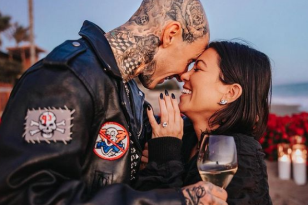 Pics: Kourtney Kardashian & Travis Barker get married again in Italy